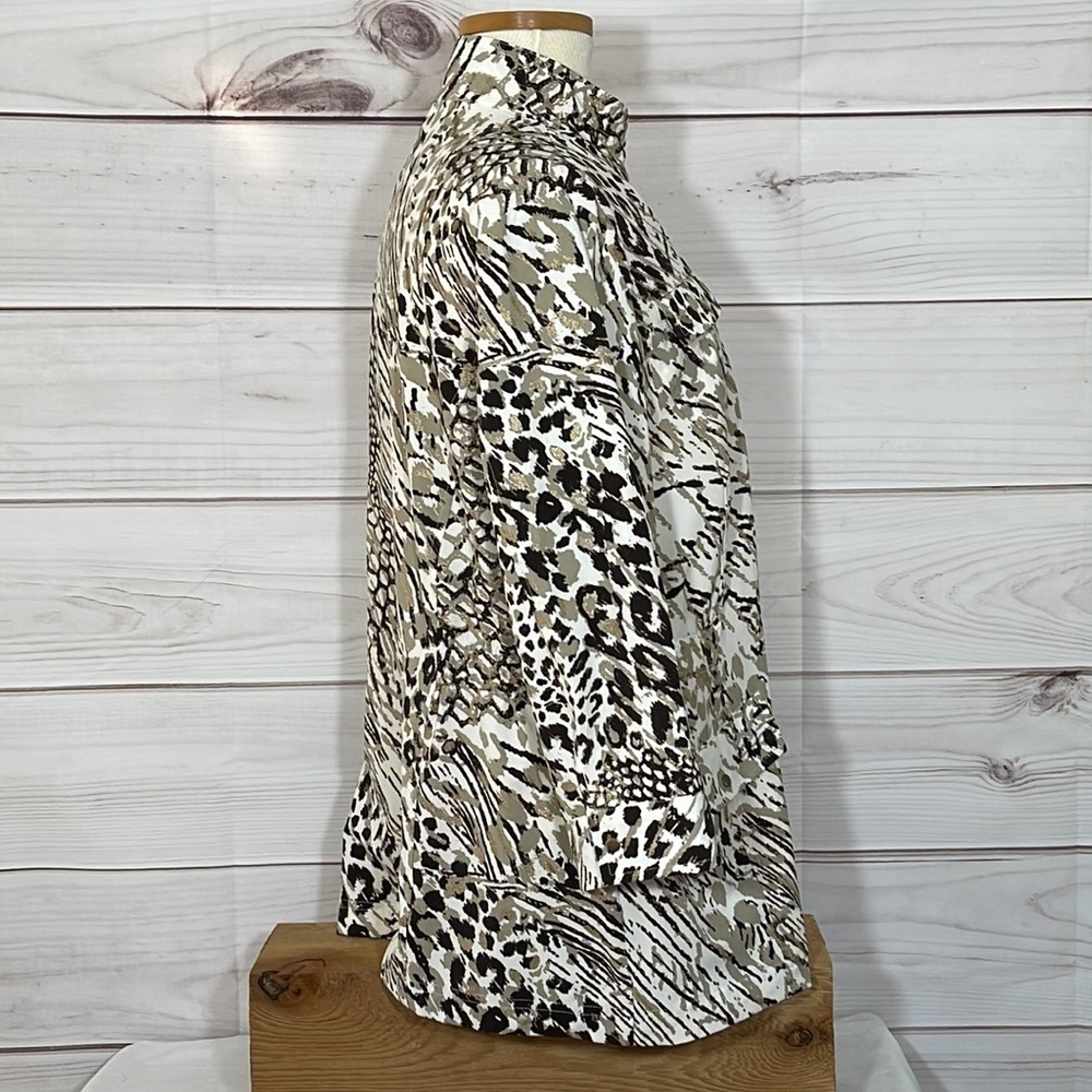 Chico's Zenergy Animal Print Jacket Size Large/12/Chico's 2 - Picture 3 of 11